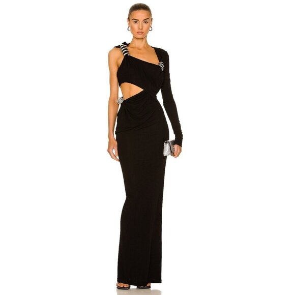 Christopher Esber Coiled Twist Torso Maxi Dress in Black - Picture 2 of 6